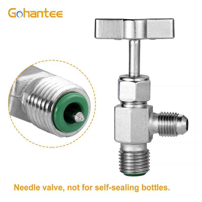 gohantee R134A Can Tap, Dispensing Valve Bottle Opener, Universal Refrigerant Dispenser Valve Tool, 1/4 SAE for R12 R22 R502 Air Conditioning - Image 3
